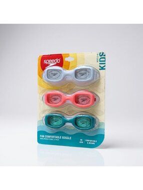 Kids Speedo Sonic Anti-Fog UV Protection Swim Goggles 3-Pack Ages 3-6